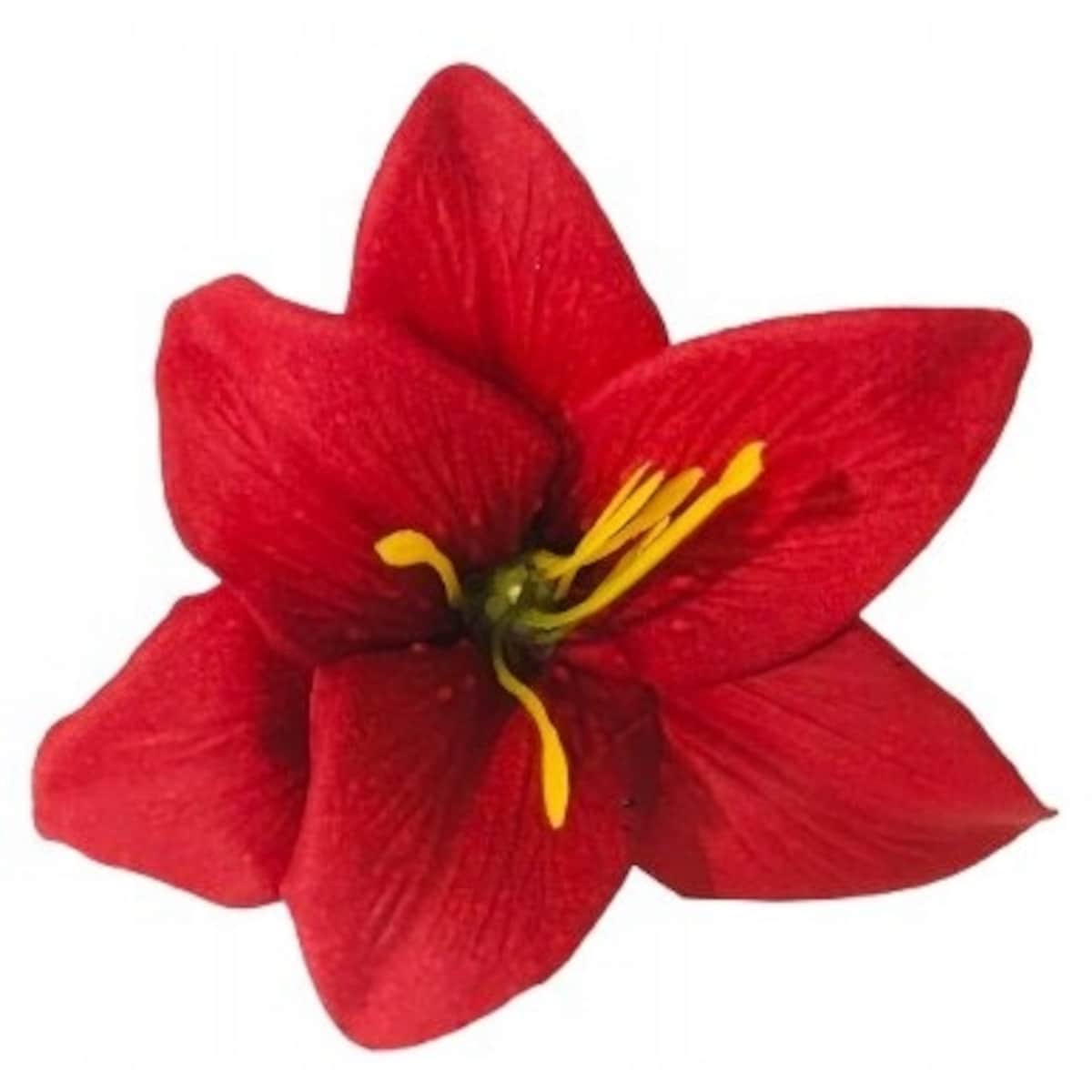 duży KWIATY MYDLANE lilia bordowa do bukietów stroika flower box podarunek