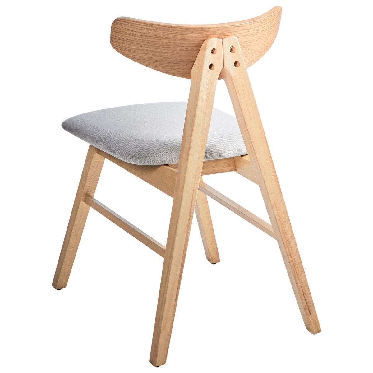 Zestaw 2 krzeseł do jadalni LACOTA Drewno Jasny brąz/ szary