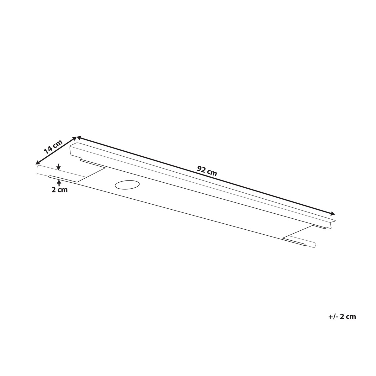 Organizer kabli pod biurko regulowane elektrycznie czarny TRACIE