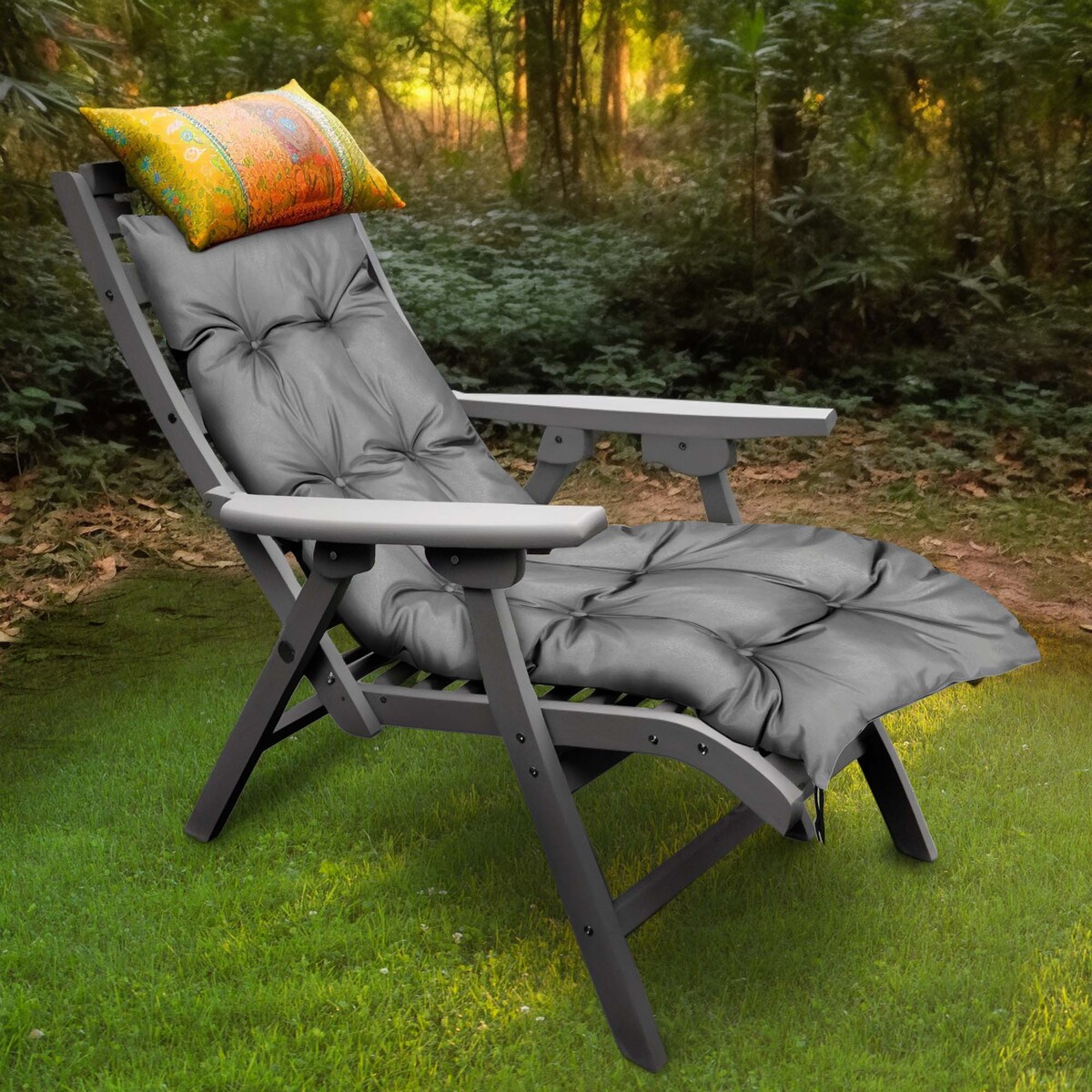 Poduszka Ogrodowa Na Leżak Fotel Ławkę 165X50 Cm Pikowana