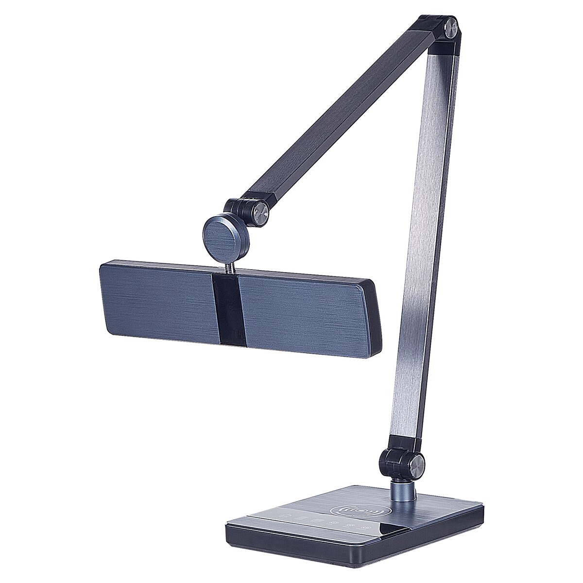 Lampa biurkowa LED LACERTA Z ładowarką indukcyjną Metal Czarny