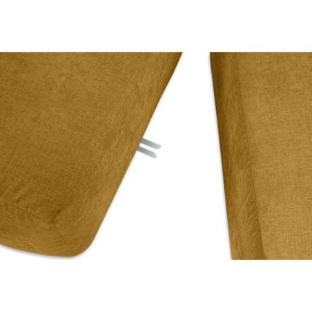 KONSIMO BUFFO Sofa narożna lewa 6-osobowa z wyjątkowo miękkim siedziskiem, kolor miodowy