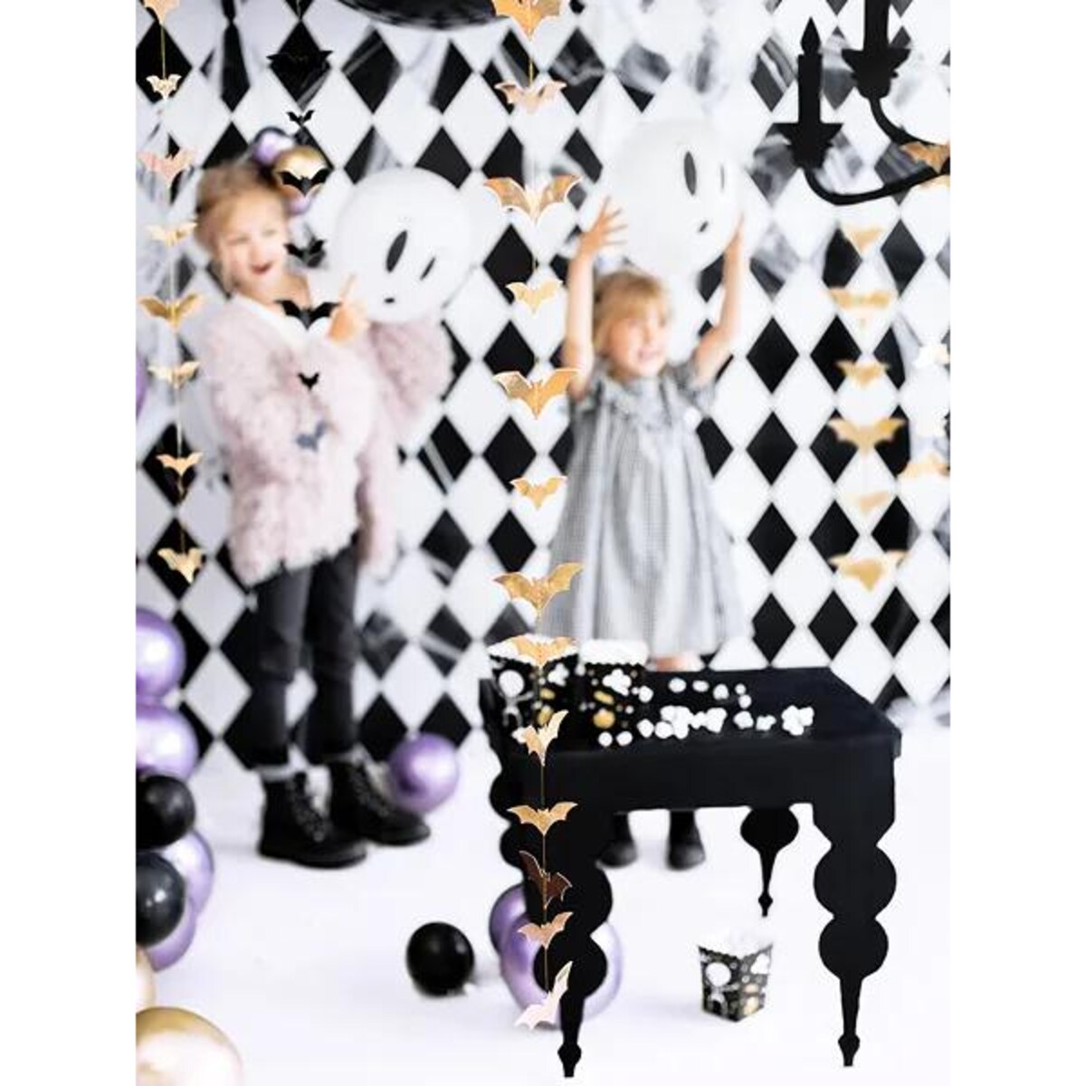 Girlanda Nietoperze, złoty, 1.5m