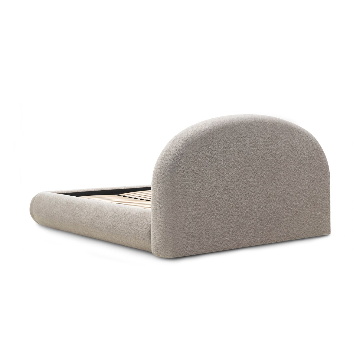 Łóżko tapicerowane 160x200 cm beżowe bouclé Riaci