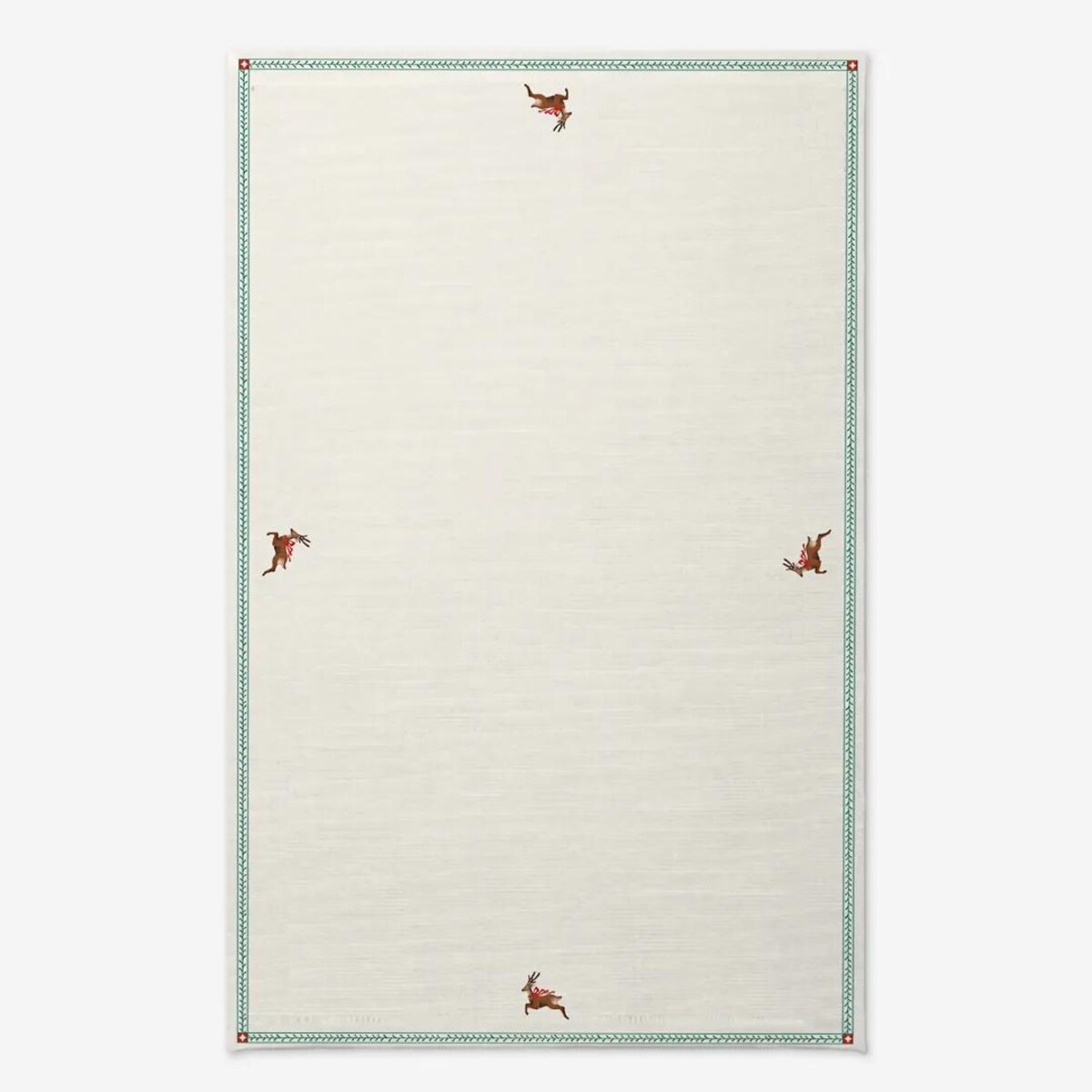 Obrus świąteczny - retro renifer - 140x220