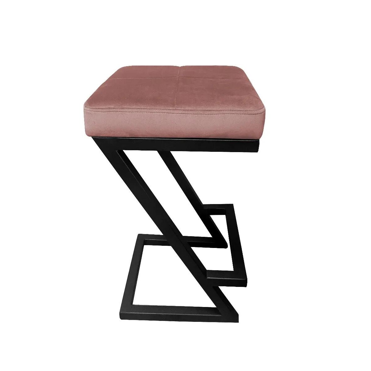 Hoker niski ZAZU VELVET różowy