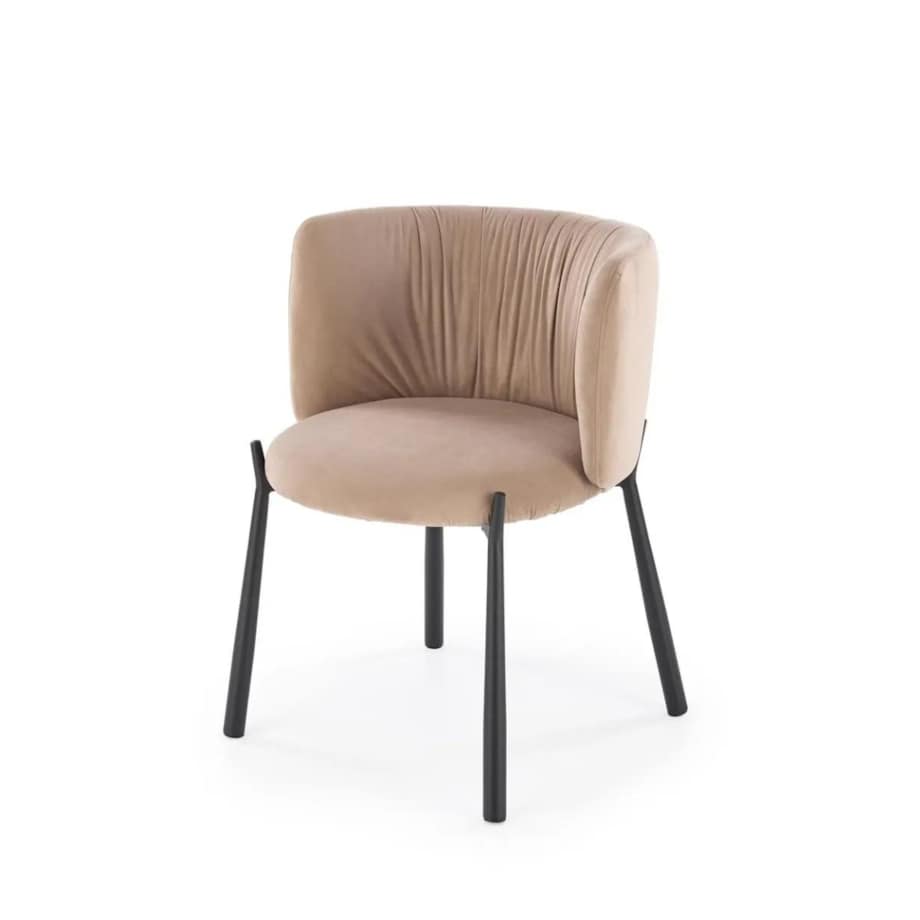 Krzesło tapicerowane K531 VELVET beżowe