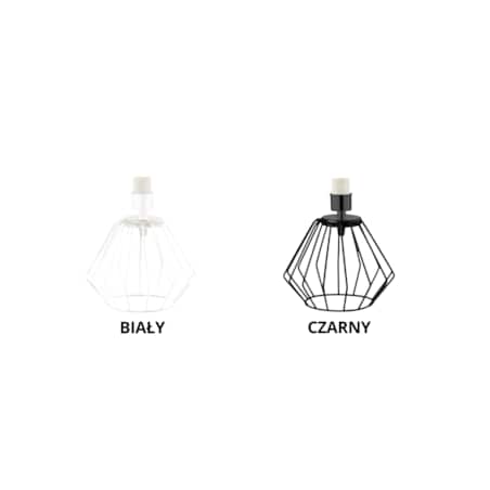 Lampka nocna na biurko lampa biurkowa druciana LED z abażurem walec LANA