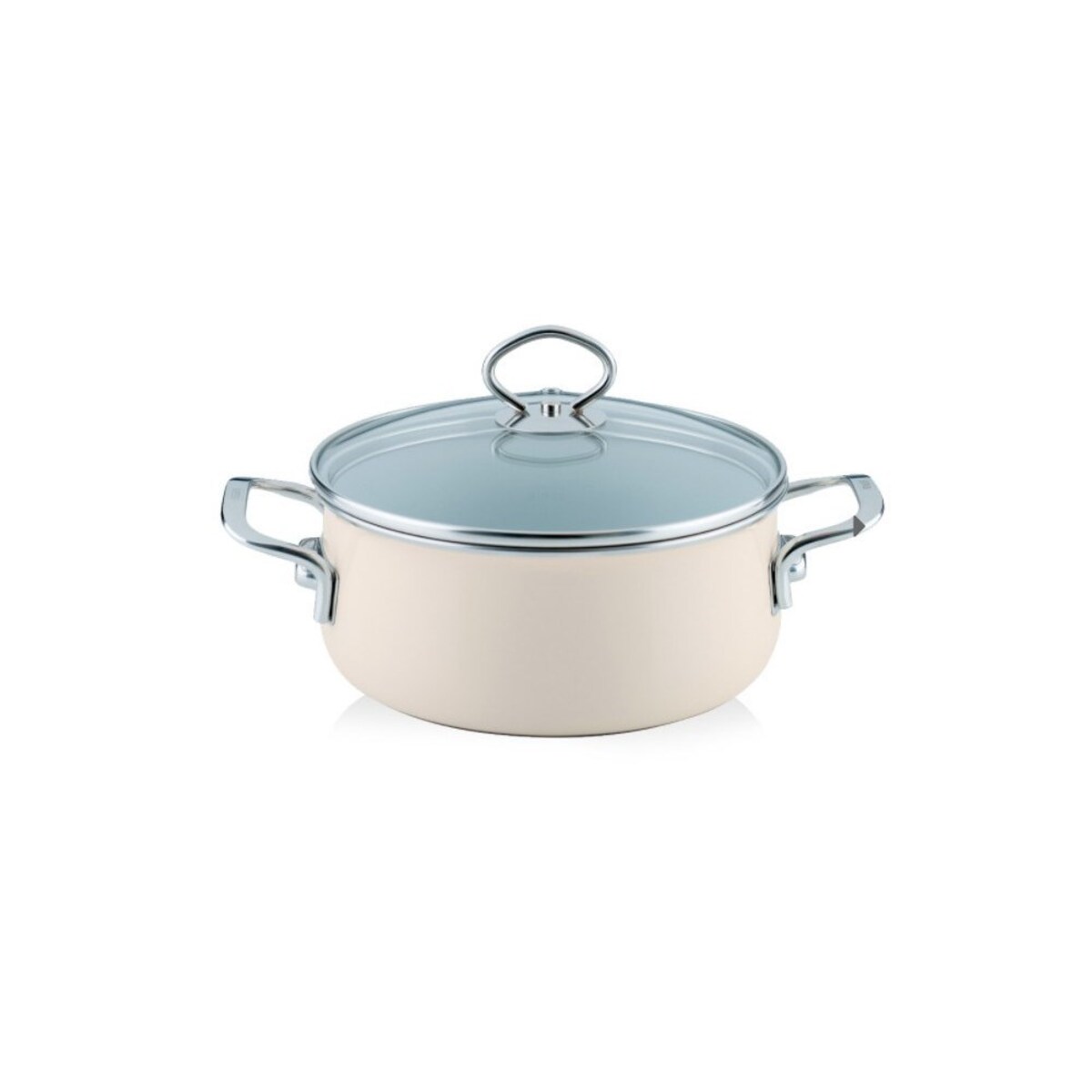 Avorio 2 L Kremowy Garnek Ceramiczny Z Pokrywką