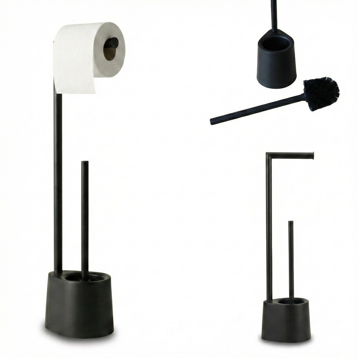 Stojak na papier toaletowy i szczotkę do WC STILK, 63 cm
