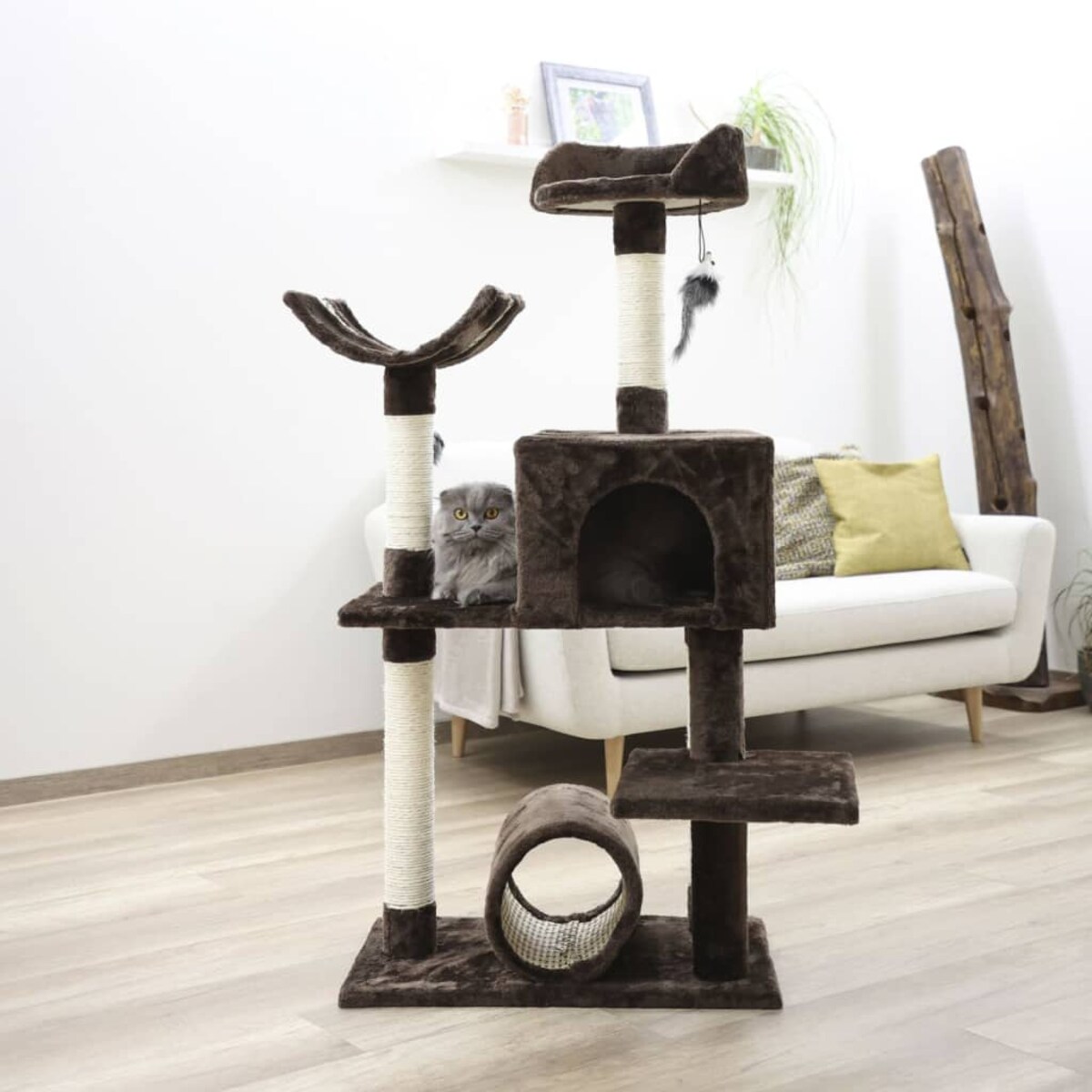 Kerbl Drzewko dla kota Safari Big, 122 cm, ciemnobrązowe