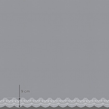 Firana na haczykach flex podwójnych 300x245 biały z wzorem