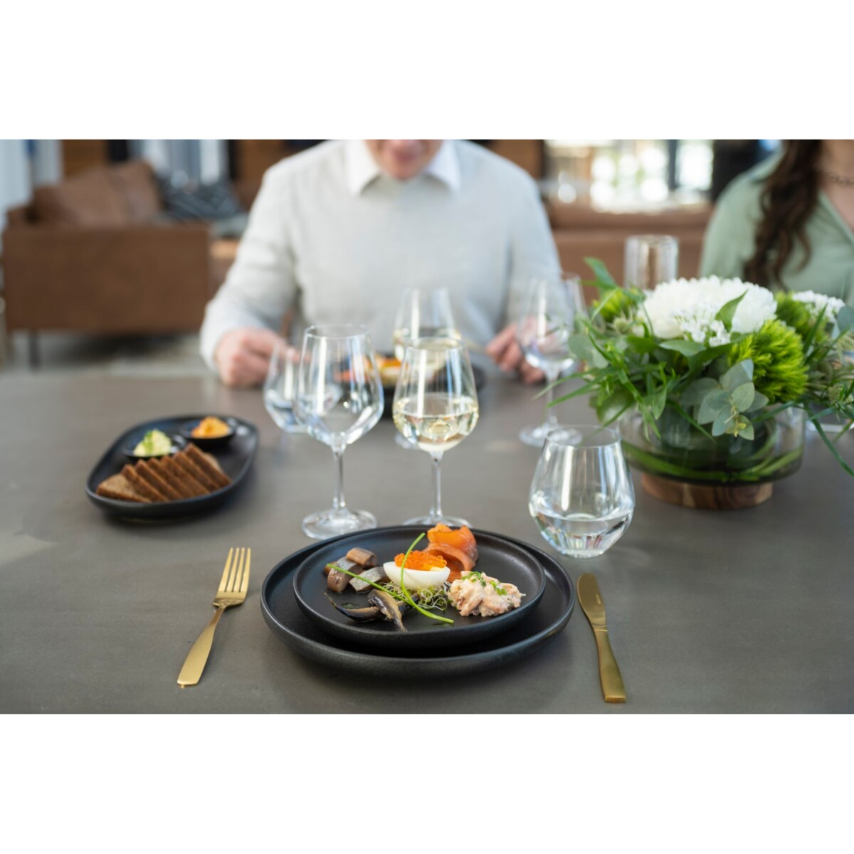 Komplet złotych sztućców, dla 4 osób, stal nierdzewna