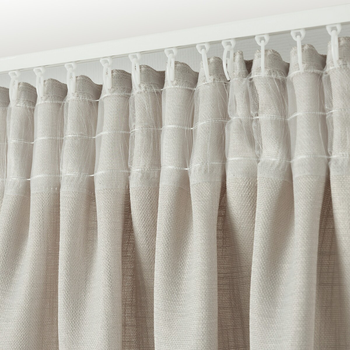 Zasłona na taśmie marszczącej strukturalna beżowa 140 x 280 cm 1 szt. 140x280 beżowy