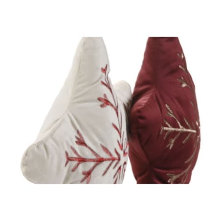 Poduszka świąteczna 37x35x8 cm GWIAZDA Pięcioramienna biała