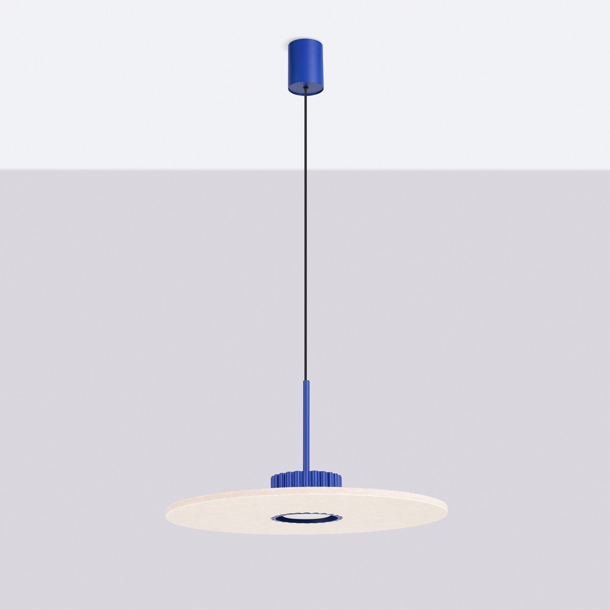Lampa wisząca OVO 1 ultramaryna/beżowa filc Gx53