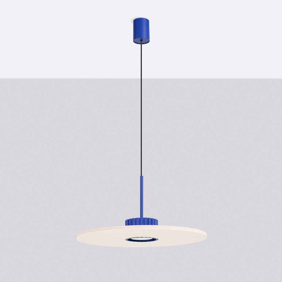 Lampa wisząca OVO 1 ultramaryna/beżowa filc Gx53