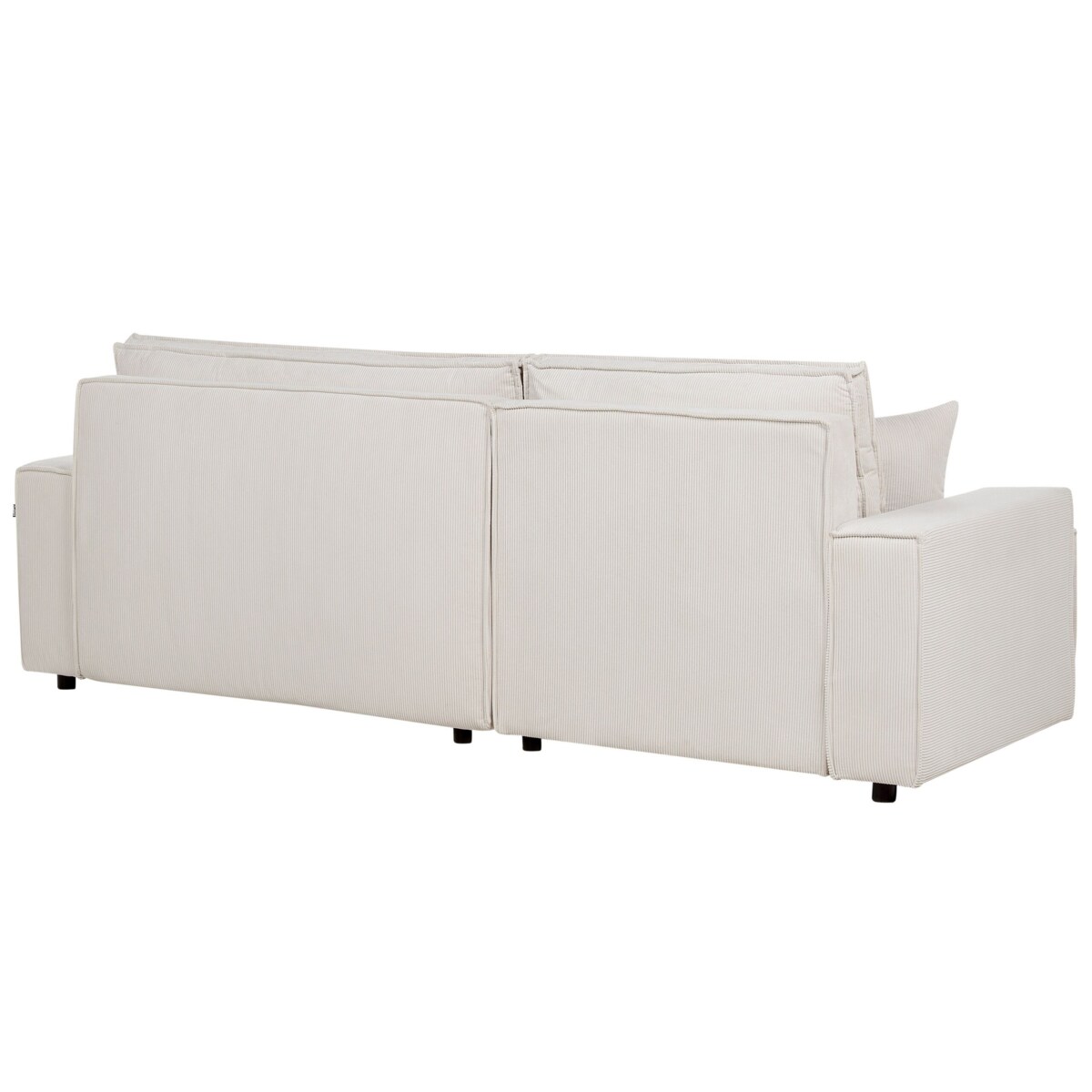 Narożnik prawostronny rozkładany sztruksowy złamana biel ABACKA