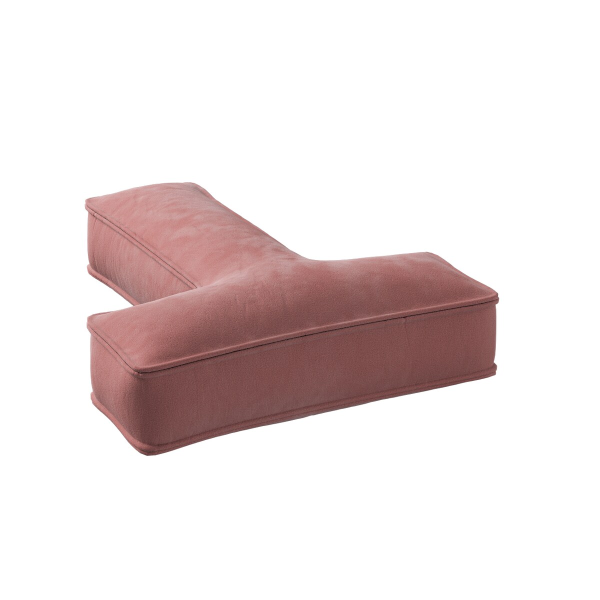 Poduszka literka T, zgaszony koral, 35x40cm, Posh Velvet