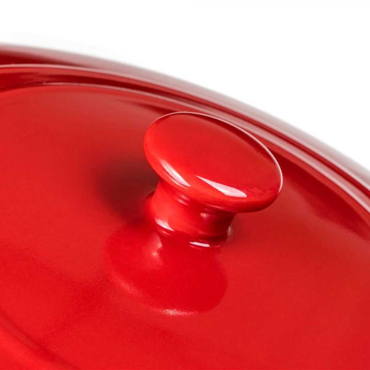 NACZYNIE CERAMICZNE Z POKRYWĄ DO ZAPIEKANIA 26 cm 3L czerwone na prezent