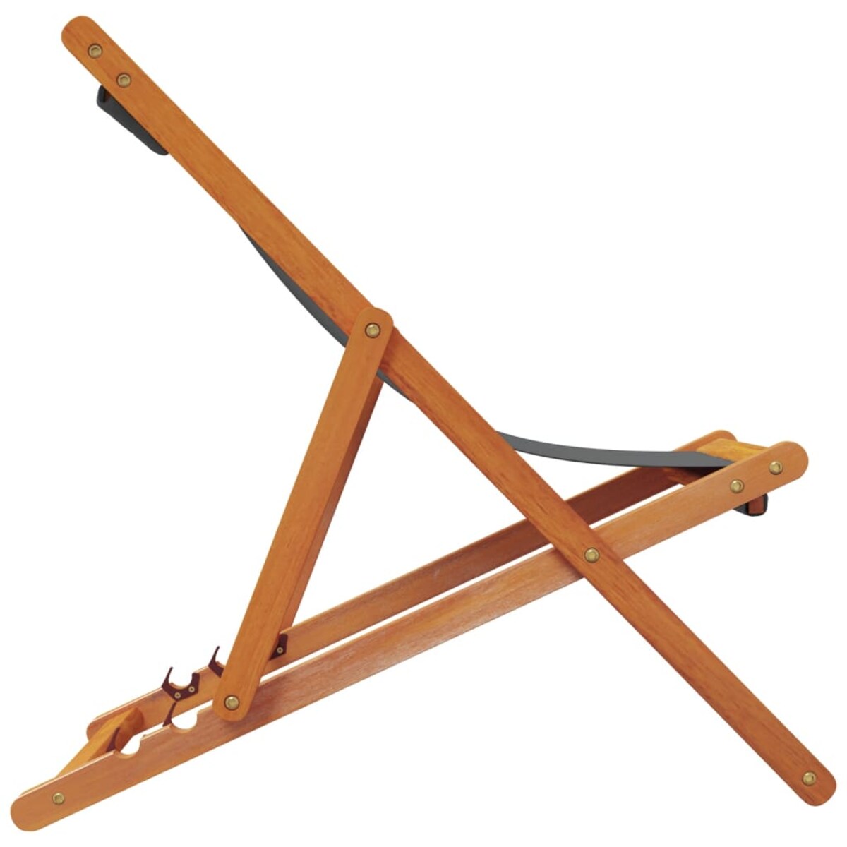 vidaXL Składane krzesła plażowe, 2 szt., szare, obite tkaniną