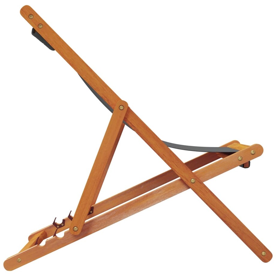 vidaXL Składane krzesła plażowe, 2 szt., szare, obite tkaniną