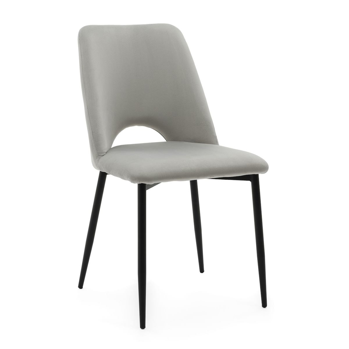 KRZESŁO TAPICEROWANE WELUROWE DO SALONU JADALNI GLAMOUR JASNOSZARE ORO