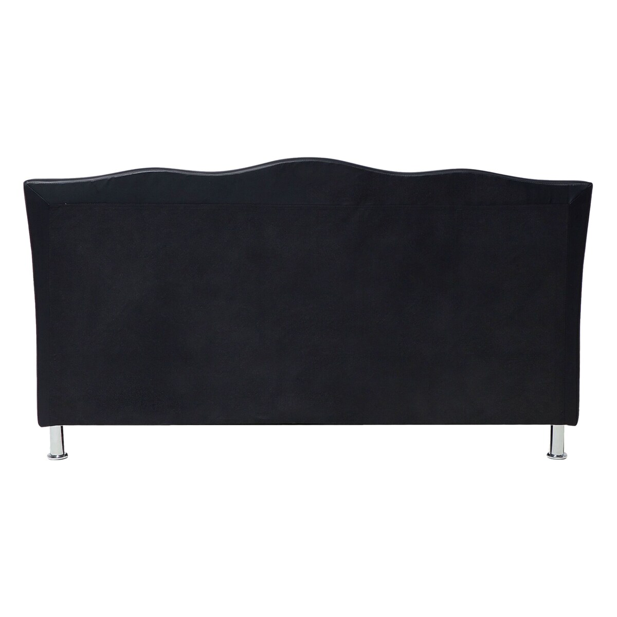 Łóżko ekoskóra 140 x 200 cm czarne METZ