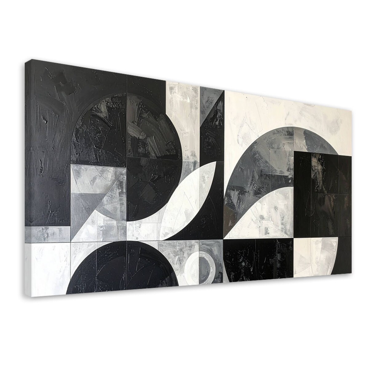 Obraz do salonu biura, Abstrakcja geometryczna czarno biały