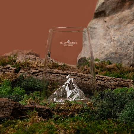 Szklanka Long Drink - Topographic - Mount Matterhorn
