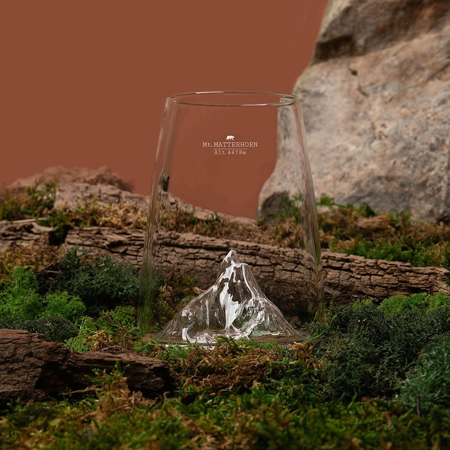 Szklanka Long Drink - Topographic - Mount Matterhorn