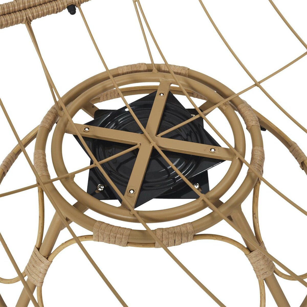 FOTEL OGRODOWY Petra beżowy z miękką poduchą na siedzisku