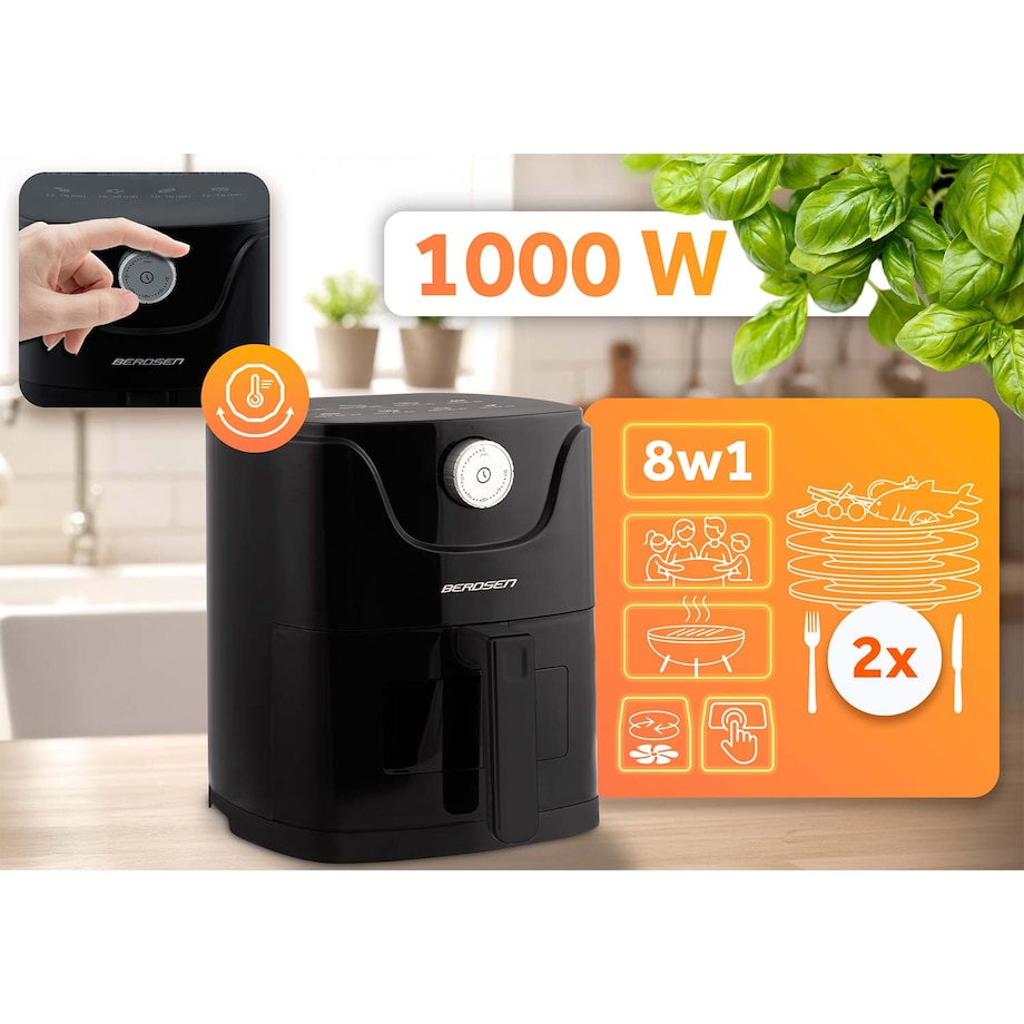 Frytkownica beztłuszczowa frytownica AIR FRYER mocna Berdsen