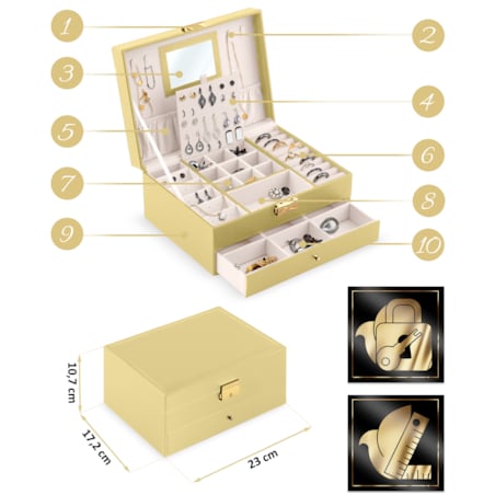 Szkatułka na biżuterię skrzynka pudełko kuferek Massido