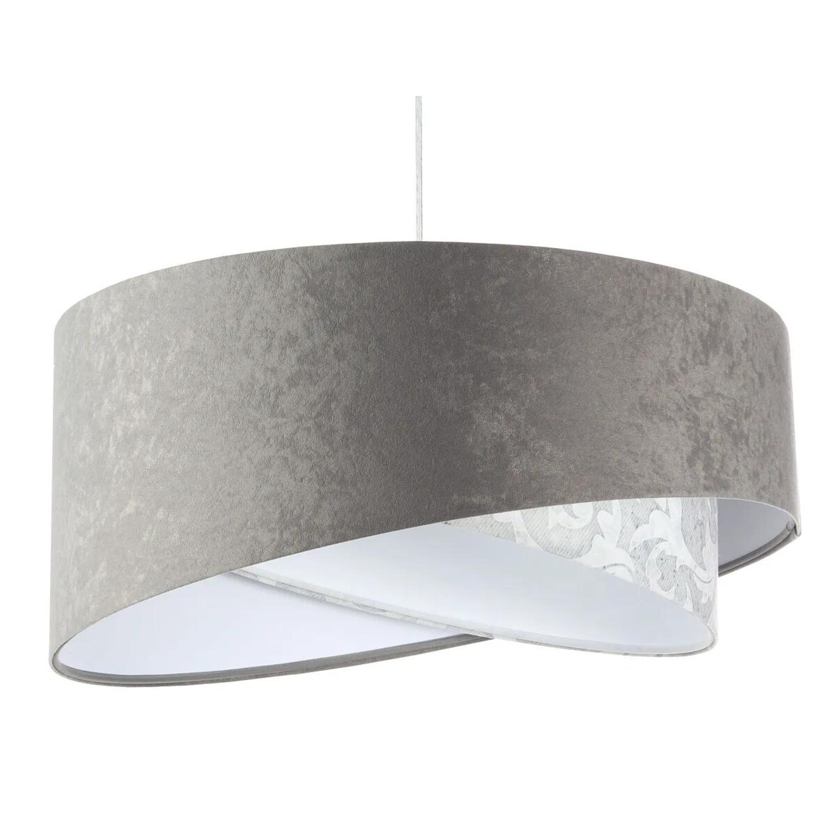 Lampa wisząca ALBIT szara/biała