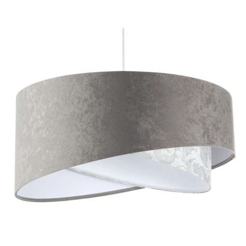 Lampa wisząca ALBIT szara/biała
