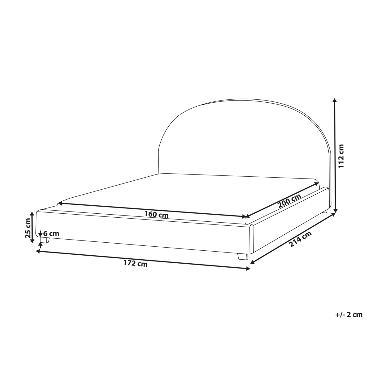 Łóżko wodne Boucle VAUCLUSE 160 x 200 cm Pastelowy róż