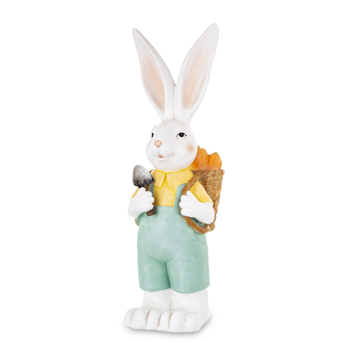 Dekoracja - królik OGRODNICZEK w niebieskich spodenkach 83x22x33 cm