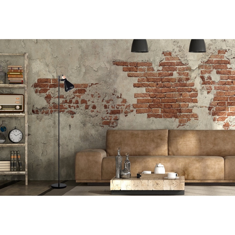 Konsimo CORTODI Lampa podłogowa, czarny