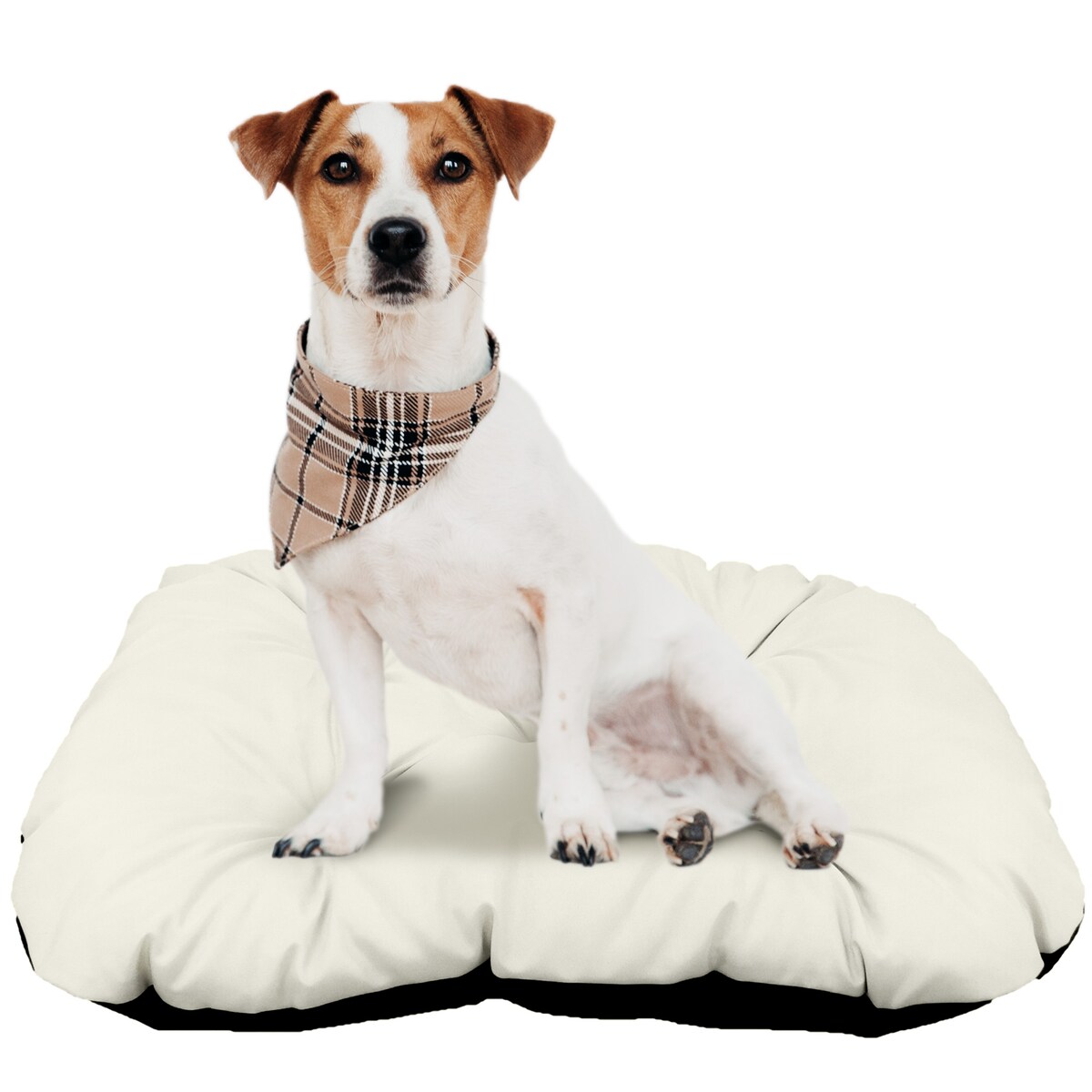 Legowisko Dla Psa Poduszka Posłanie Wytrzymałe 120X90 Cm Beżowe