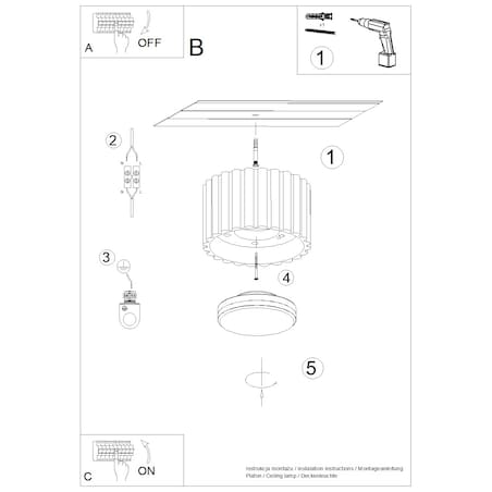 Plafon AURA 1 ultramaryna Gx53