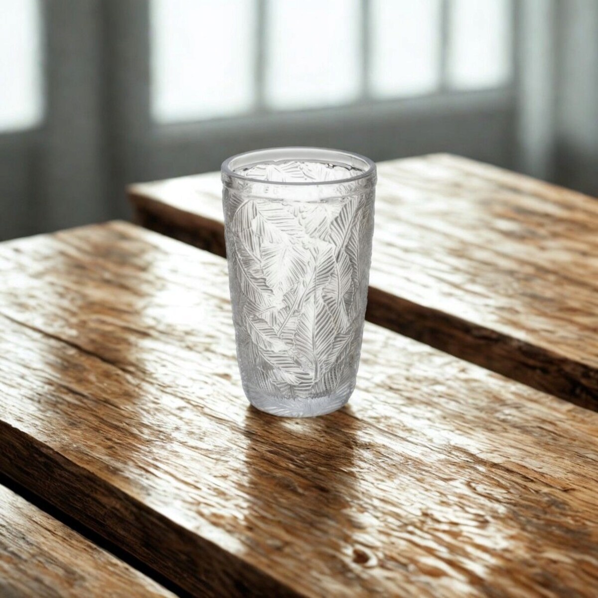 SZKLANKA WYSOKA do wody soki napoje drinki letnie 6x 390 ml szkło wzorek