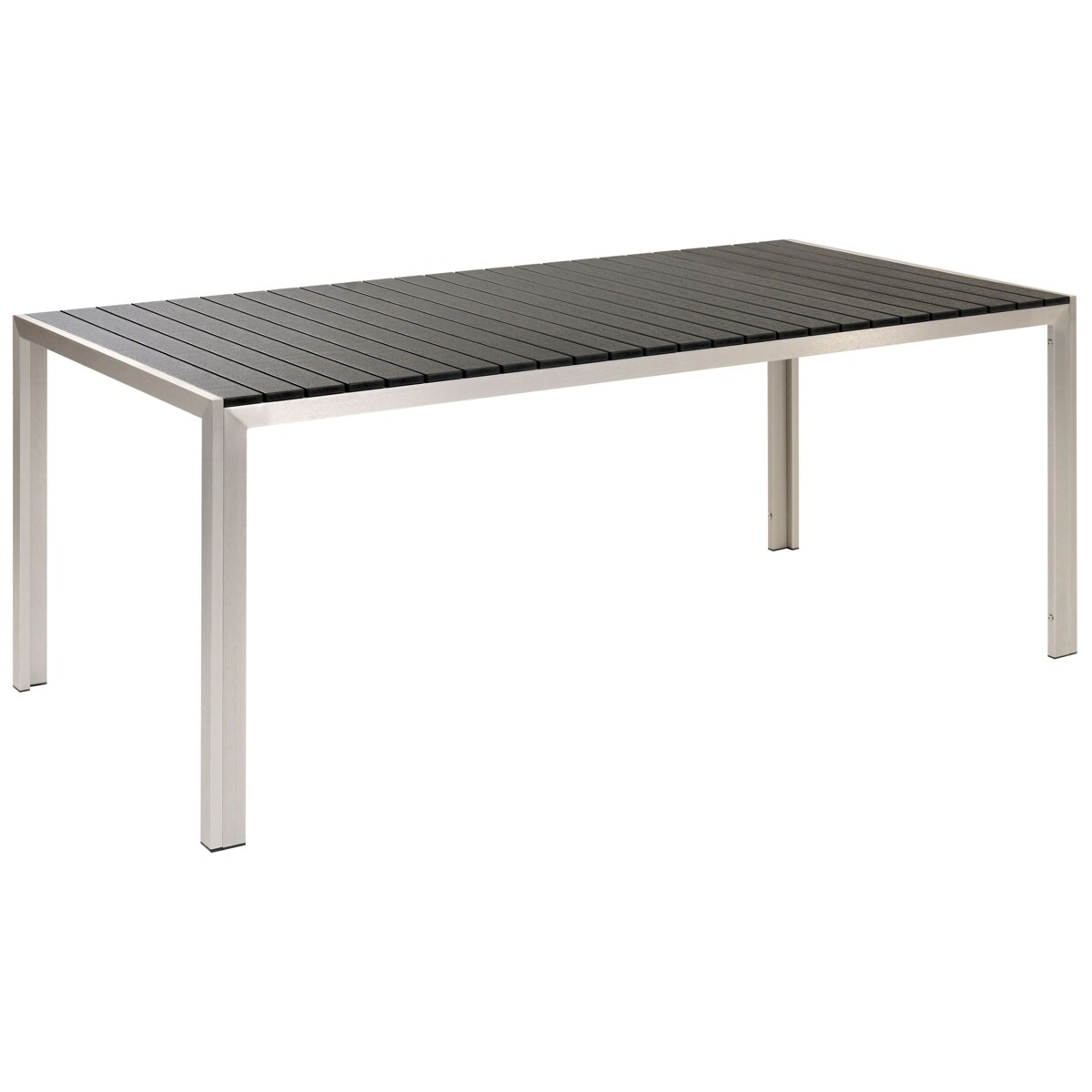 Zestaw ogrodowy stół i 2 ławki czarny NARDO