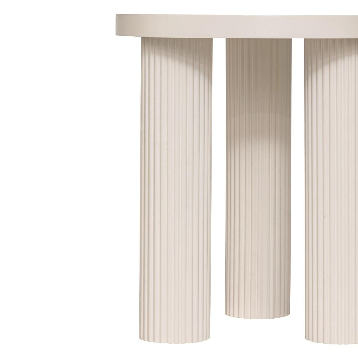 Stolik kawowy okrągły TELLA, kremowy, Ø 40 cm