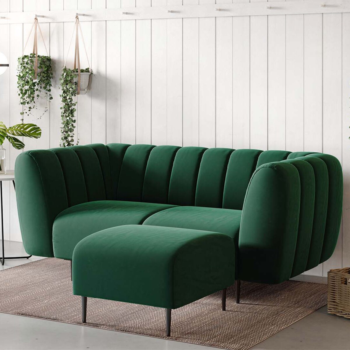 Shel Puf - ciemnozielony