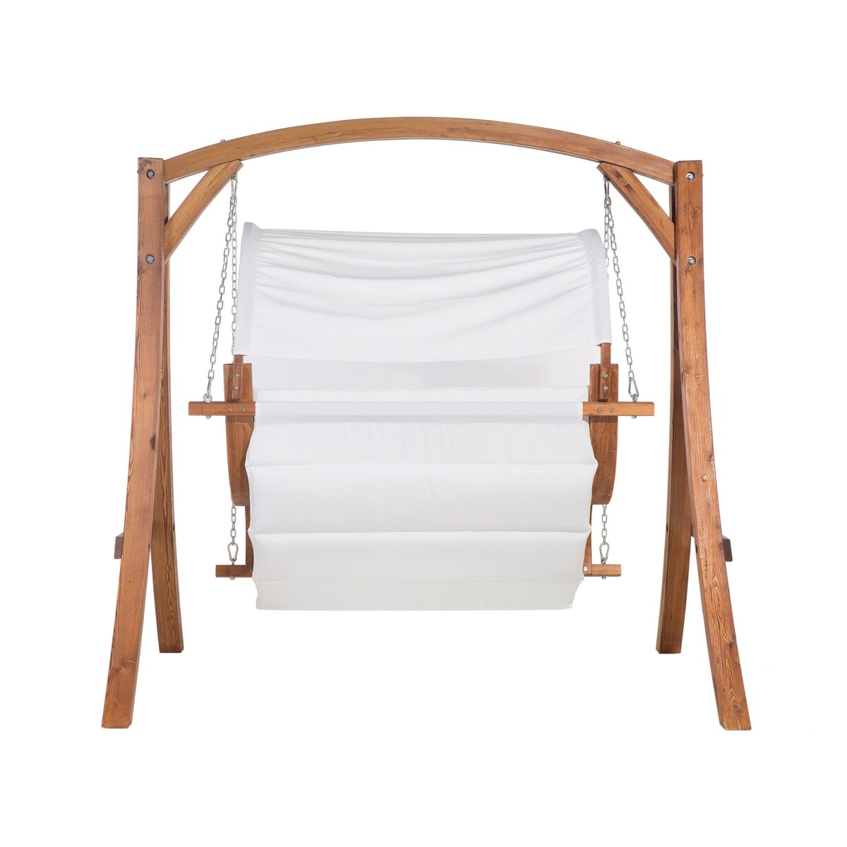 Huśtawka ogrodowa drewniana beżowa APRILIA