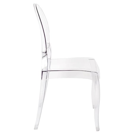 Transparentne krzesło sypialniane Elizabeth do toaletki