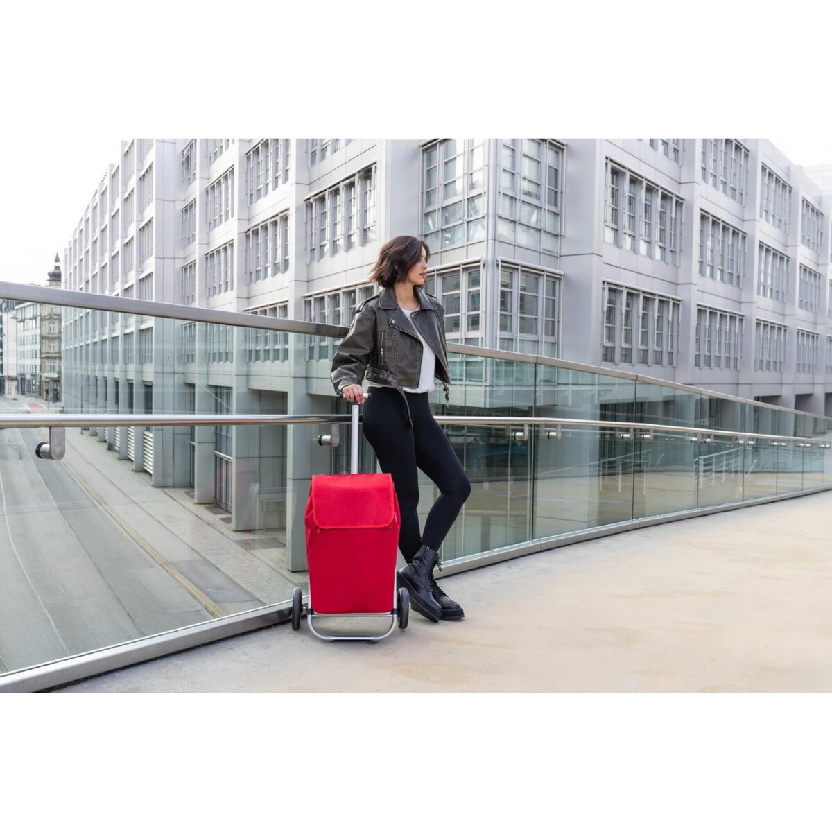 Wózek SHOPPING TROLLEY, red