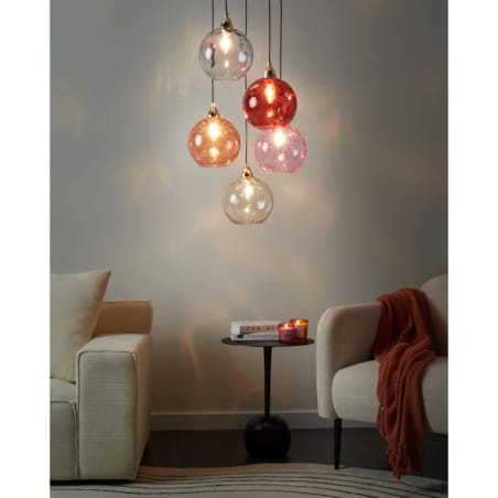 Lampa wisząca PABELLON Szkło Czerwony