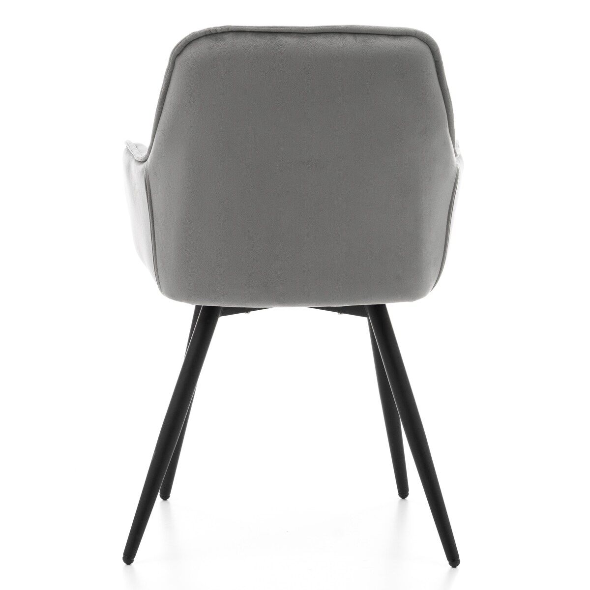 Krzesło tapicerowane pikowane do salonu jadalni welurowe SIENA jasnoszare